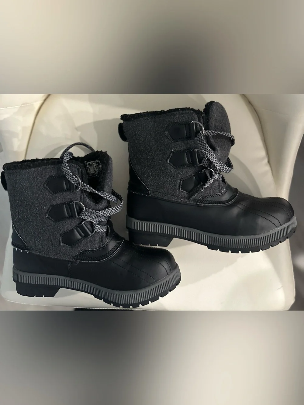 Sporto Black Women's Winter Lace-Up Boots